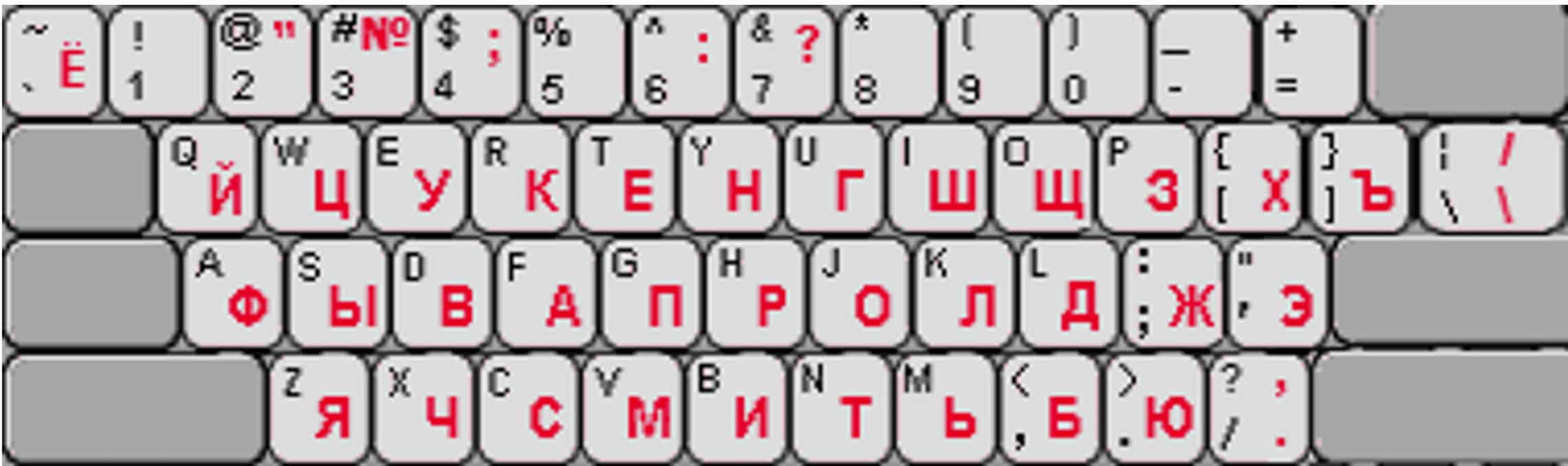 Russian keyboard image